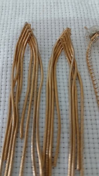 2 paia orecchini bigiotteria dorati