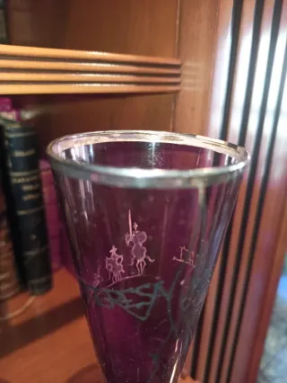 Copas de cristal con plata de ley