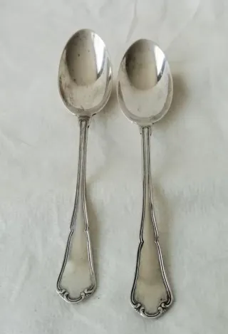 Set 6 cucchiaini antichi argento 800 firmati