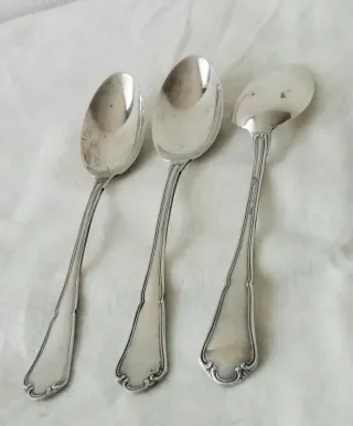 Set 6 cucchiaini antichi argento 800 firmati