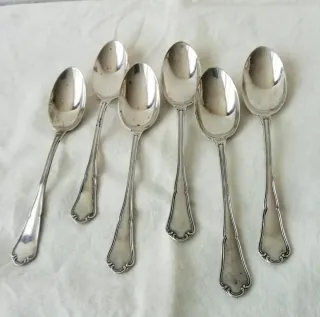 Set 6 cucchiaini antichi argento 800 firmati