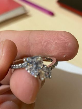 Anillo Pandora Doble corazon