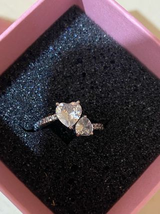 Anillo Pandora Doble corazon