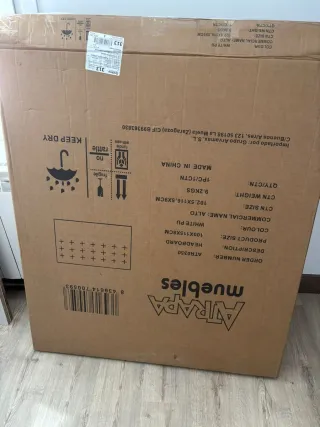 Cabecero polipiel blanco y negro