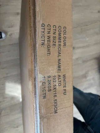 Cabecero polipiel blanco y negro