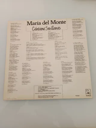 LP María del Monte Cántame Sevillanas 1988