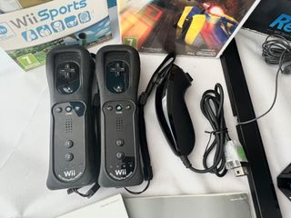 Nintendo Wii Nera RVL-001 + Scatola e Giochi