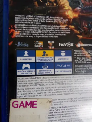 Call of Duty Black Ops 4 PS4