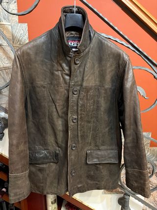 Giacca vera pelle modello vecchia America vintage