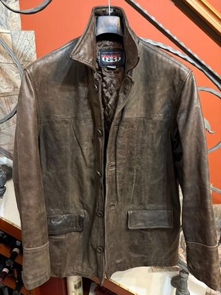 Giacca vera pelle modello vecchia America vintage