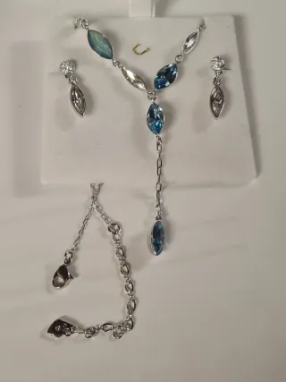 Set Swarovski Collana e Orecchini Blu
