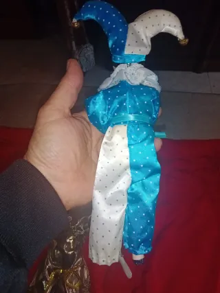 Bonito lote de figuras de arlequines de cerámica