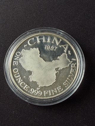 1 Onza Plata Año del Dragón 1987-1988
