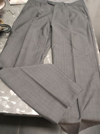 Completo abito giacca pantalone lana grigio tg 52