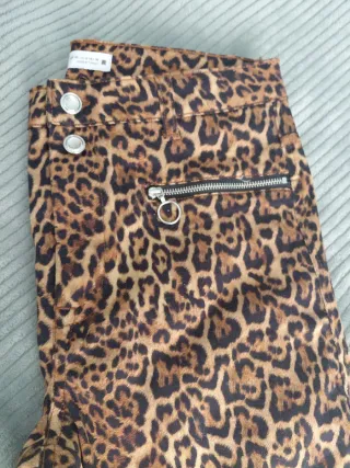 Pantalones Zara Animal Print Talla 40