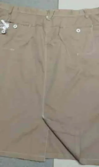 Falda beige talla 60 de El Corte Inglés