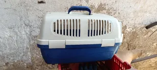 Transportín perro pequeño con comedero y de agua