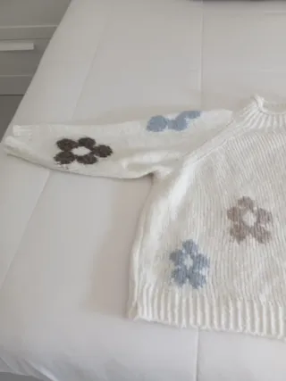 Jersey flores blanco talla M