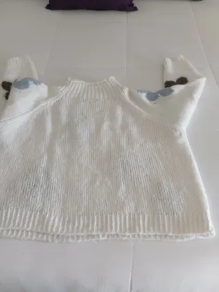 Jersey flores blanco talla M