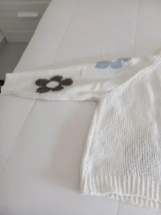 Jersey flores blanco talla M