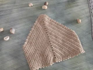Top de crochet beige