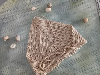 Top de crochet beige