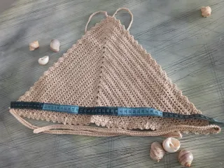 Top de crochet beige