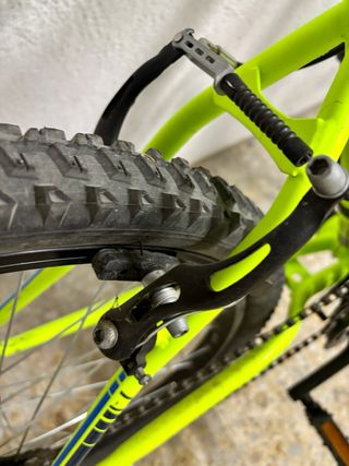 Bicicleta Rockrider ST 500 Verde Neón