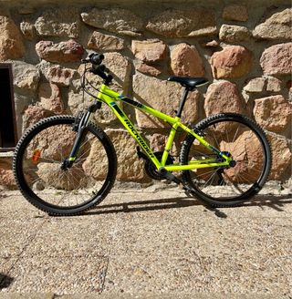Bicicleta Rockrider ST 500 Verde Neón