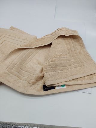 Komfortec 2 Tappeti da Bagno in Cotone, 50x70, 600 g/m², Assorbenti e a Secco Rapido, Beige