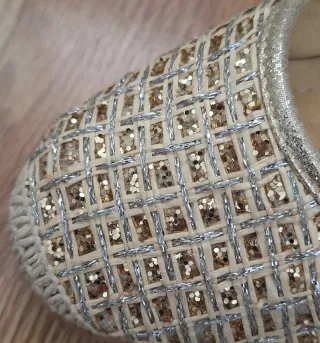 Sandalias cuña esparto Pezzano beige y oro T.38