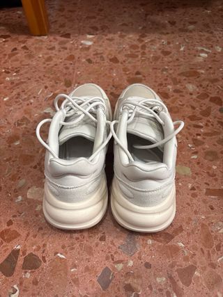 Adidas Bambas Talla 40 2/3 Beige/Blanco