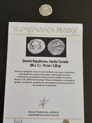 Denario Romano de Plata