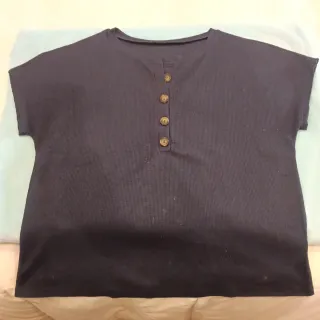 Jersey azul de mujer manga corta