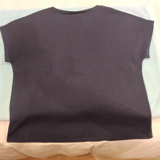 Jersey azul de mujer manga corta