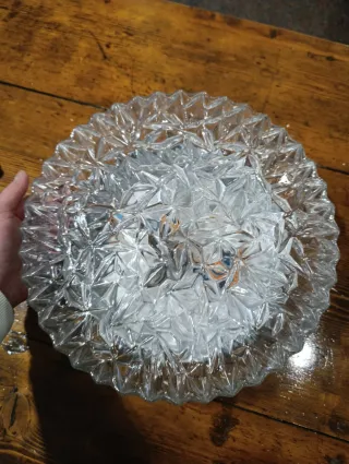 Lampada vintage cristallo Bur Leuchten anni '60