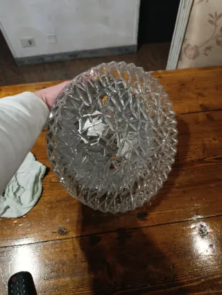 Lampada vintage cristallo Bur Leuchten anni '60