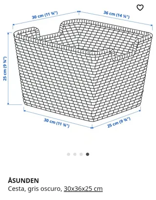 Cesto Ikea 30x36x25