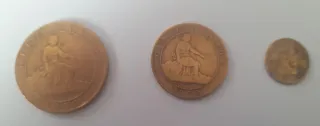Monedas de cobre antiguas