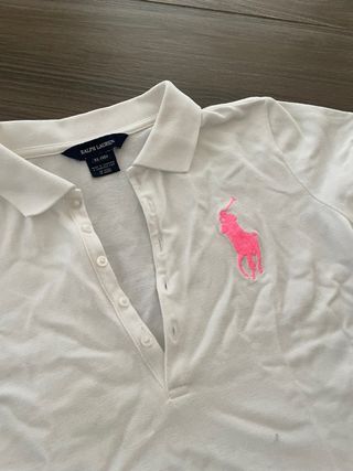 Polo Ralph Lauren bambina bianco rosa