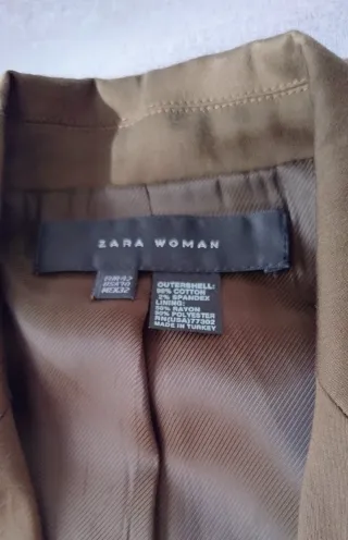 Traje de chaqueta y pantalón mujer caqui