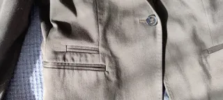 Traje de chaqueta y pantalón mujer caqui