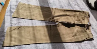 Traje de chaqueta y pantalón mujer caqui