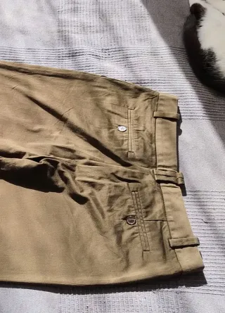 Traje de chaqueta y pantalón mujer caqui