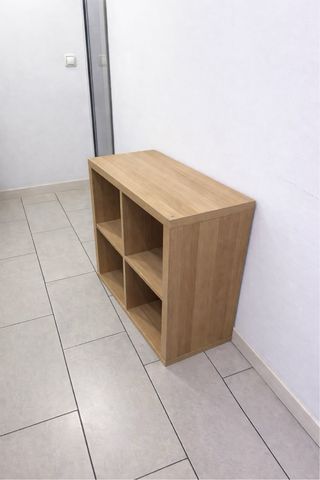 KALLAX Estantería, efecto roble tinte blanco