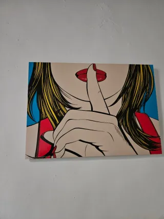 Cuadro Pop Art Mujer Silencio
