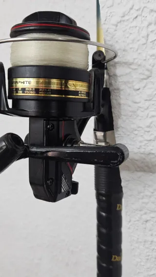 Caña de pescar y carrete