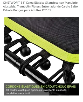 Cama Elástica ONETWOFIT 51. Trampolín fitness.