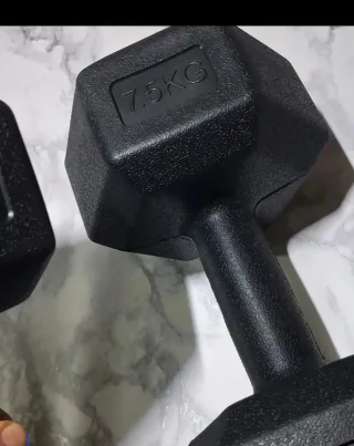 Mancuernas hexagonales 7.5 kg (par)