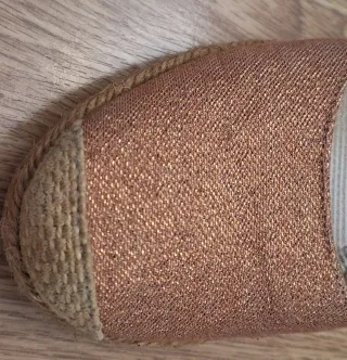 Sandalias cuña esparto bronce talla 38